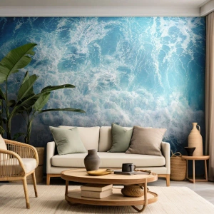 Fototapete Standard Eco - Freudig und springend - Meer, Meereswelle, Natur - 450x315 cm