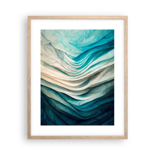 Poster in einem Rahmen aus heller Eiche - Blaue Unersättlichkeit - 40x50 cm