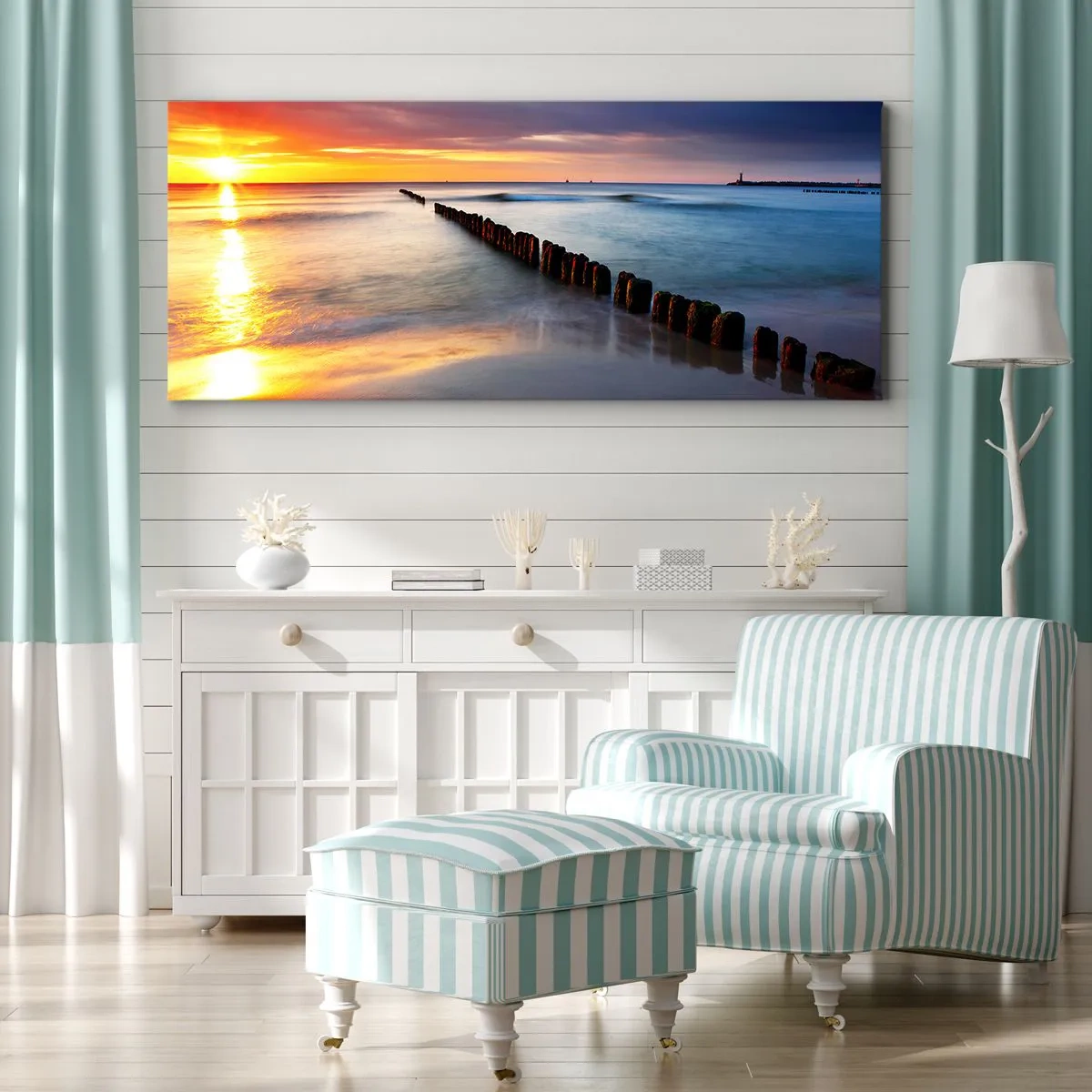 Bild auf Leinwand - Leinwandbild - Lausche der Stille - 100x40 cm