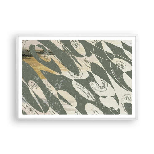 Poster in einem weißen Rahmen - Rhythmische Abstraktion - 100x70 cm