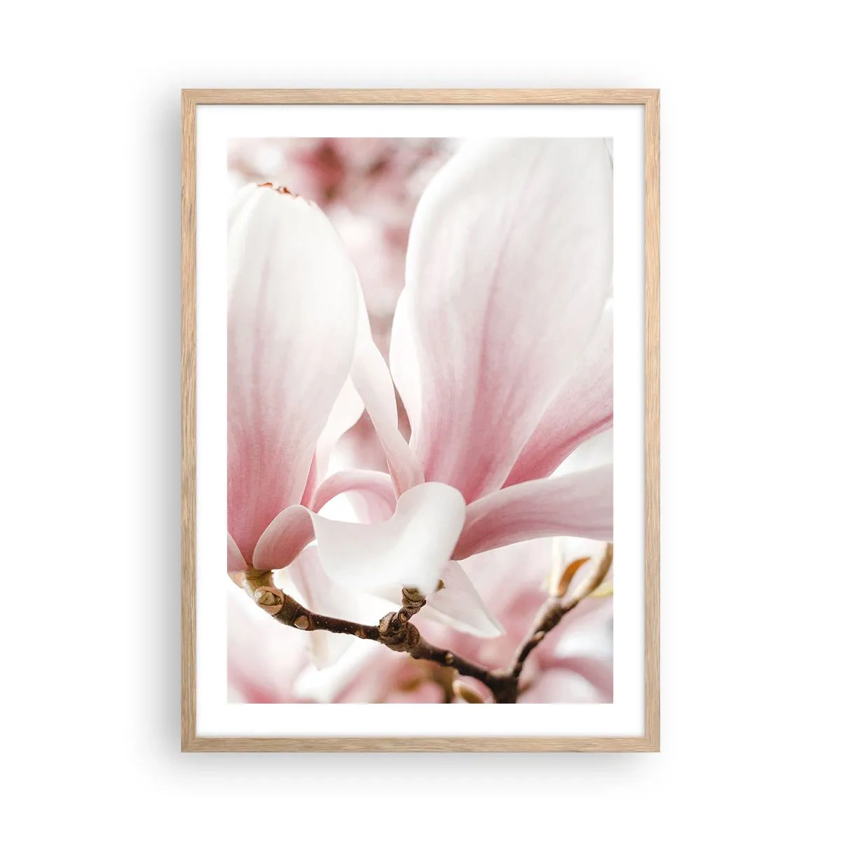 Poster in einem Rahmen aus heller Eiche - Eine Fülle von Zärtlichkeit - 50x70 cm