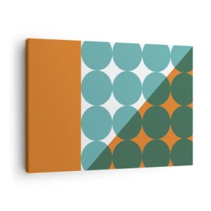 Bild auf Leinwand - Leinwandbild - Geometrische Muster in Kontrastfarben - 70x50cm - Nach oben und schräg - Moderne Wanddekoration für Wohnzimmer und Schlafzimmer ARTTOR