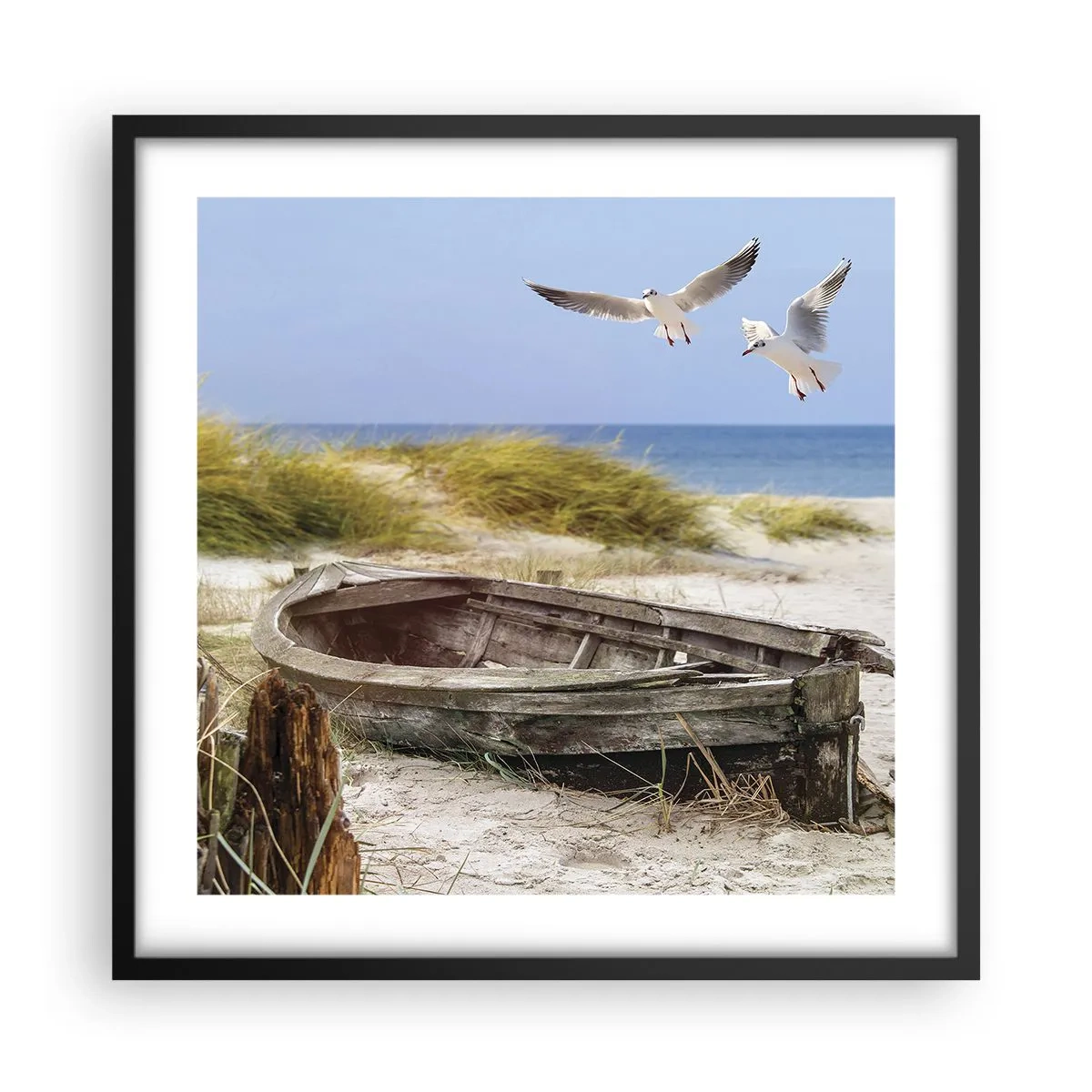 Poster in einem schwarzem Rahmen - In Wind gebadet - 50x50 cm