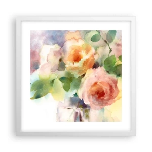 Poster in einem weißen Rahmen - Zart wie Aquarell - 40x40 cm