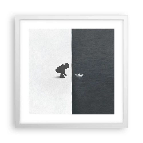 Poster in einem weißen Rahmen - Tolle Expedition - 40x40 cm