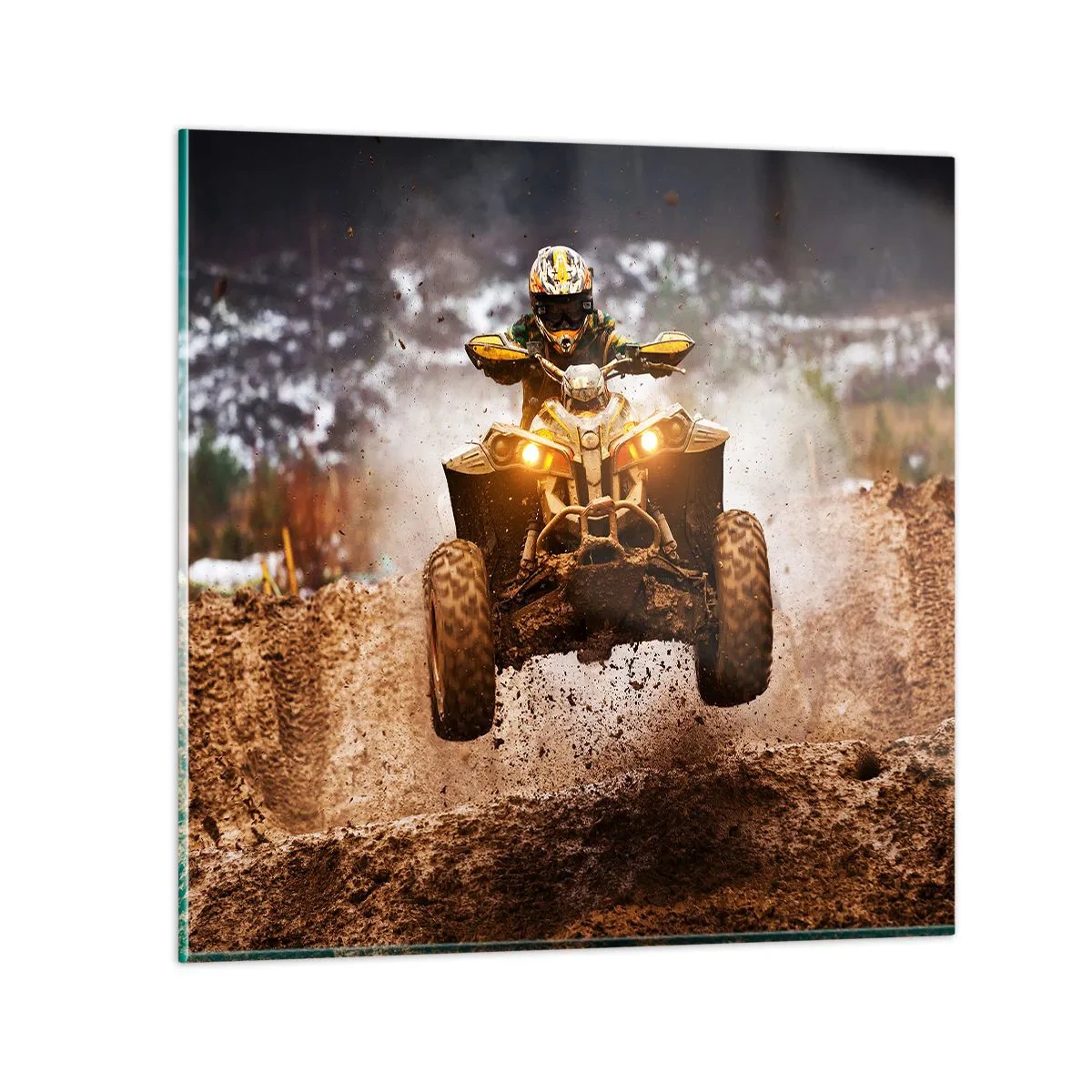 Glasbild - Bild auf glas - Kein Risiko kein Spaß - 30x30 cm