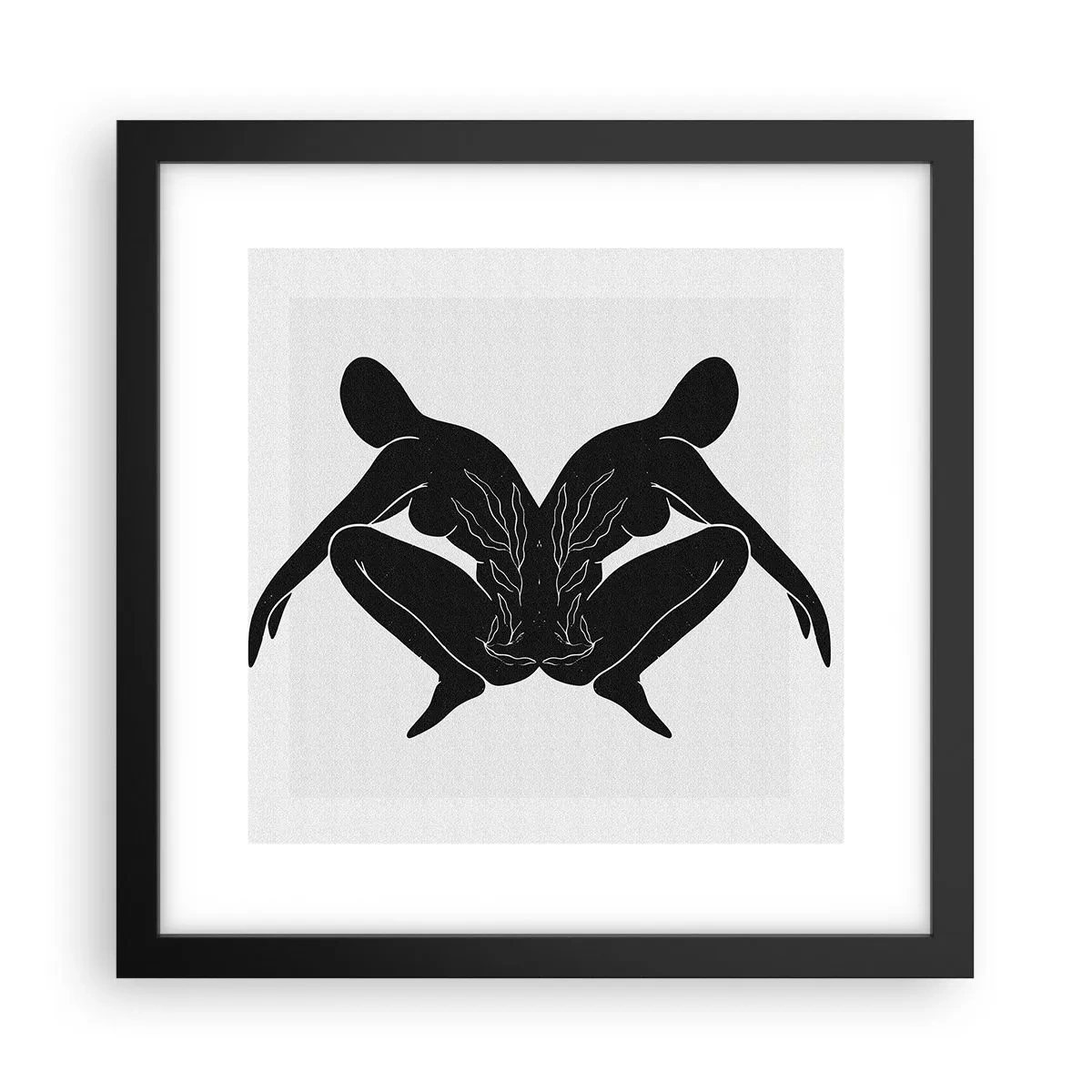 Poster in einem schwarzem Rahmen - Gemeinsame Seele - 30x30 cm