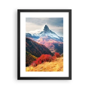 Poster in einem schwarzem Rahmen - Alpenherbst - 30x40 cm