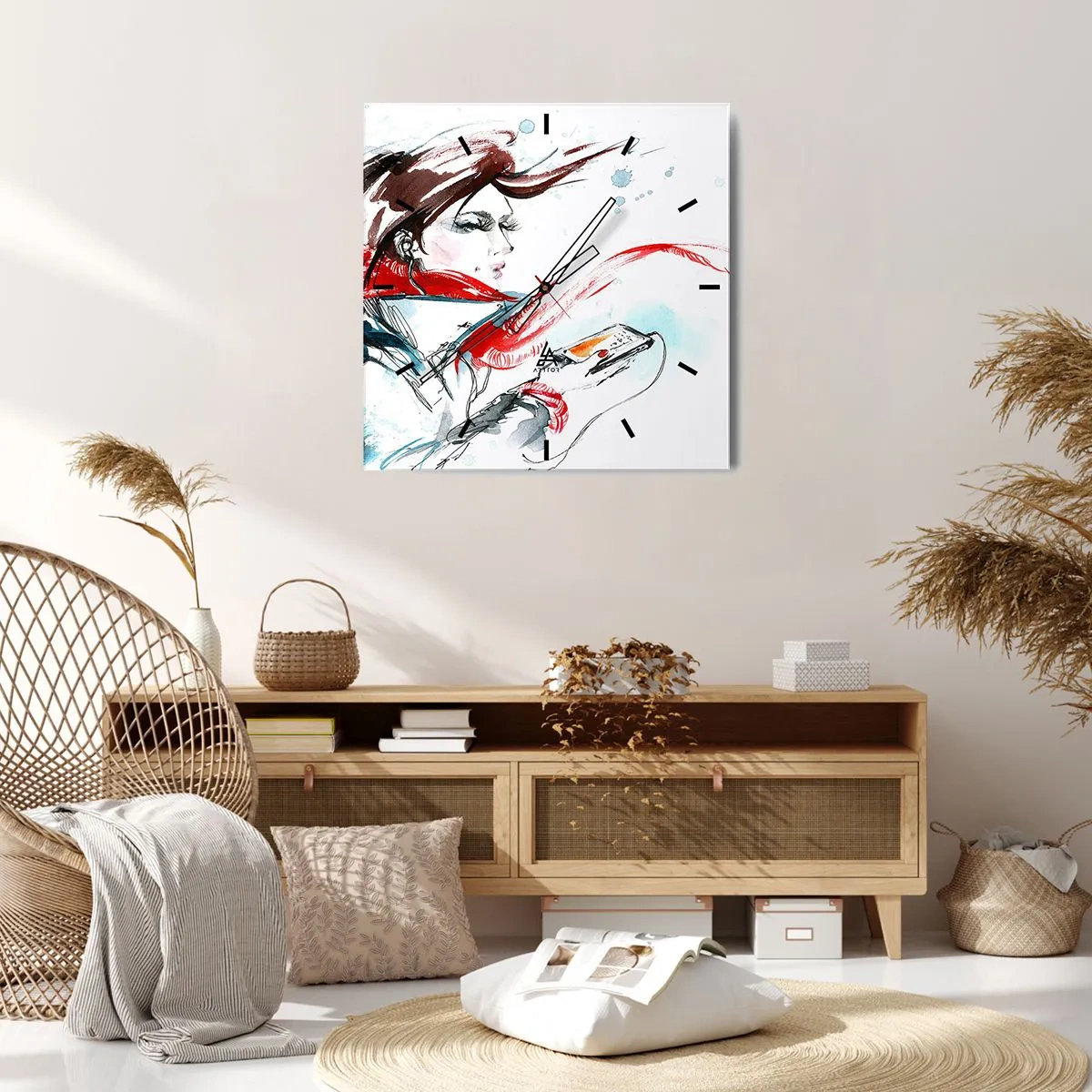 Wanduhr - Glasuhr - Mit mir stimmt was nicht - 40x40 cm