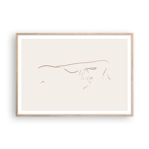 Poster in einem Rahmen aus heller Eiche - Die Form des Verlangens - 100x70 cm