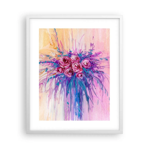 Poster in einem weißen Rahmen - Rosenbrunnen - 40x50 cm