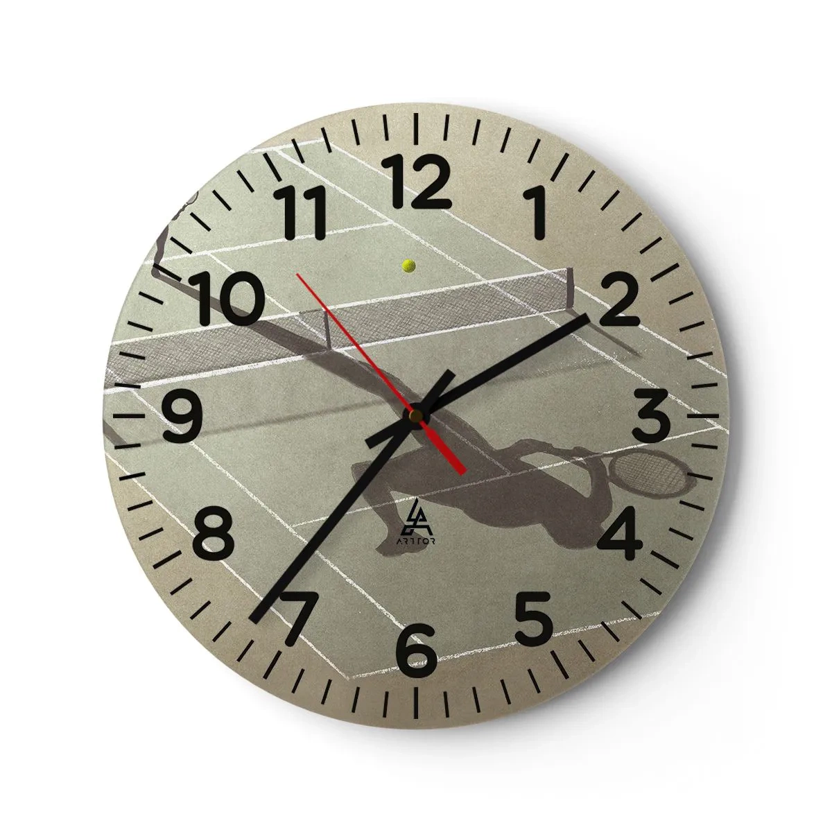 Wanduhr - Glasuhr - Überwinde dich selbst - 30x30 cm