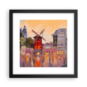 Poster in einem schwarzem Rahmen - Pariser Ikonen – Moulin Rouge - 30x30 cm