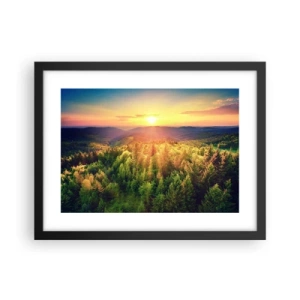 Poster in einem schwarzem Rahmen - Scheitelpunkte und Spitzen - 40x30 cm