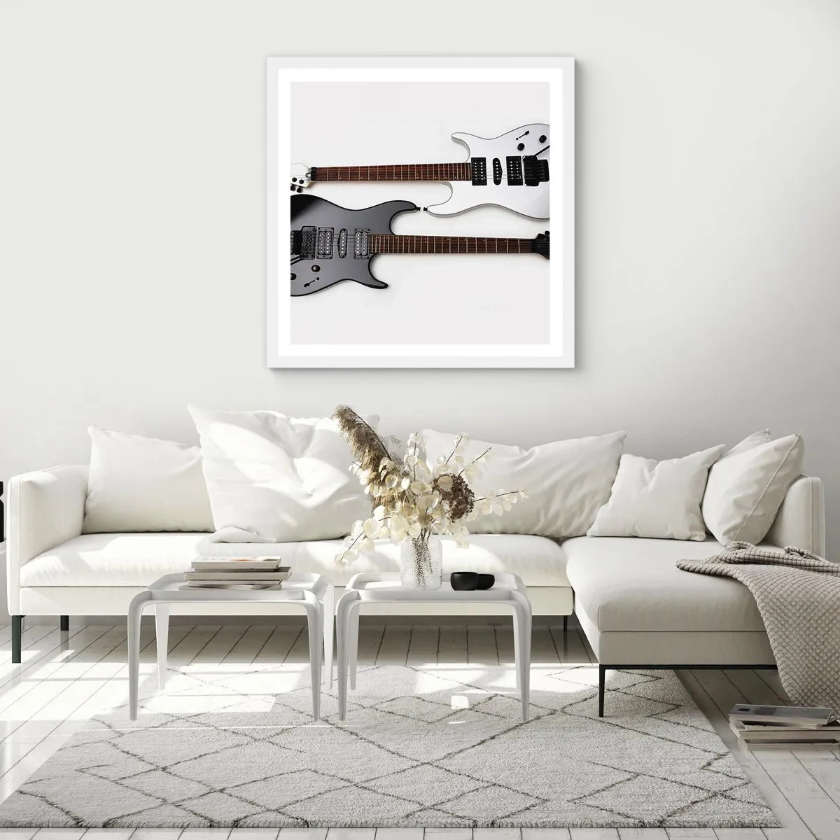 Poster in einem weißen Rahmen - Harmonie der Formen - 30x30 cm