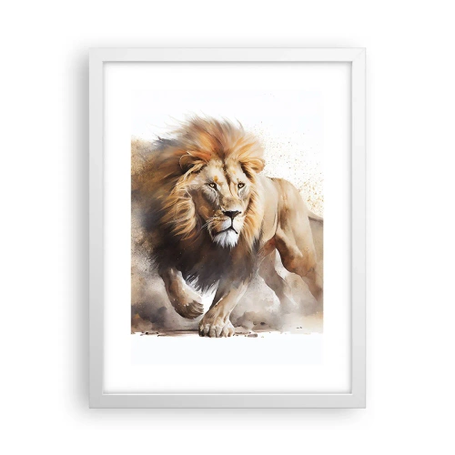 Poster in einem weißen Rahmen - Der König zog um - 30x40 cm