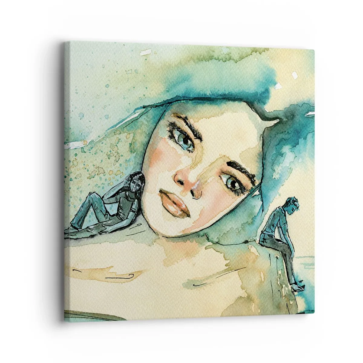 Bild auf Leinwand - Leinwandbild - Bin ich blau? - 30x30 cm