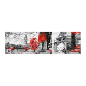 Fototapetenmuster Standard Eco - Ein aufregender Tag - Stadt, London, Die Architektur - 100x30 cm