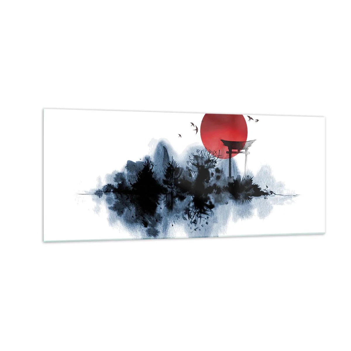 Glasbild - Bild auf glas - Japanische Sicht - 100x40 cm