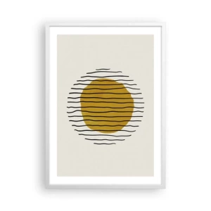 Poster in einem weißen Rahmen - Abstraktion, die vor Hitze zittert - 50x70 cm