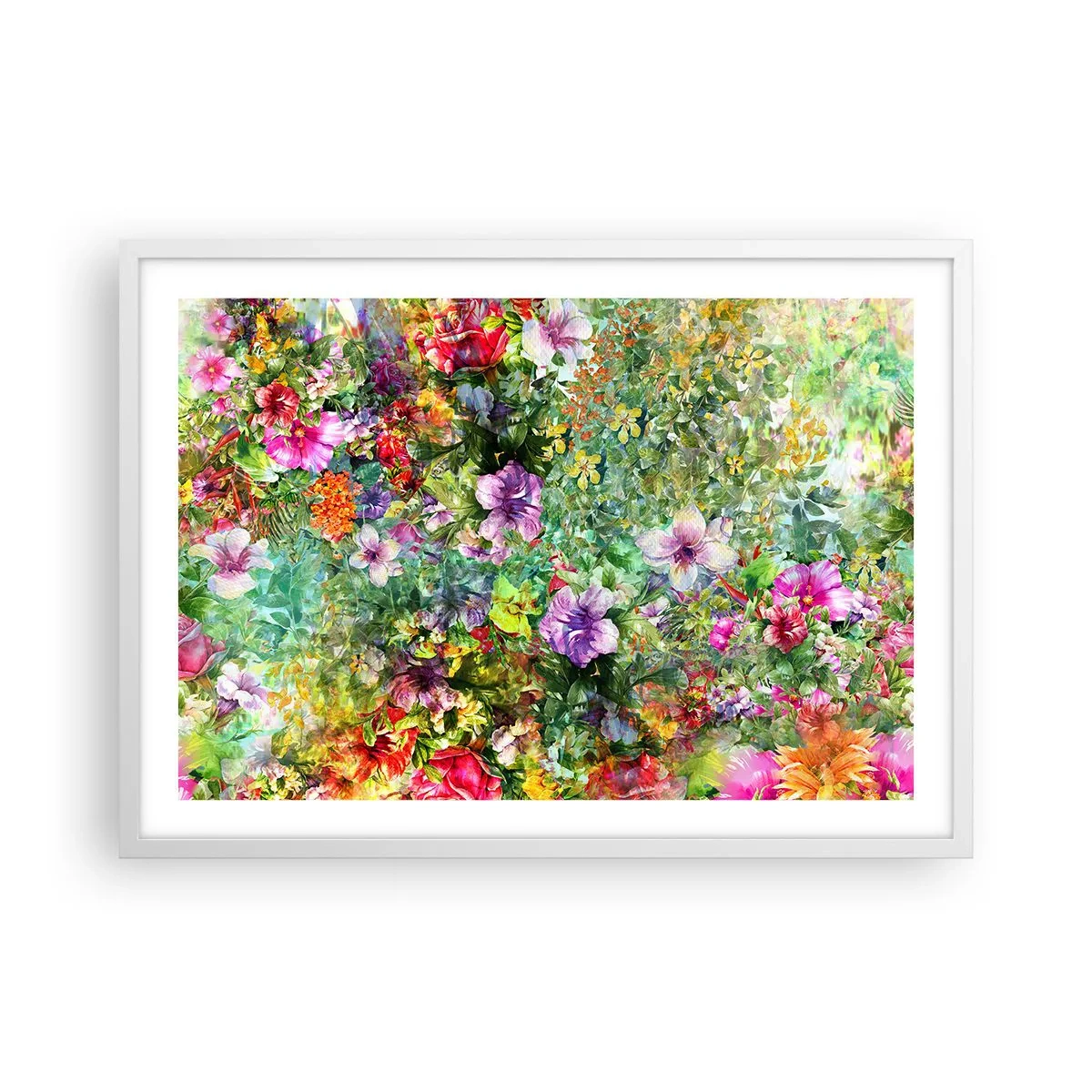 Poster in einem weißen Rahmen - In Blumen für das Verderben - 70x50 cm