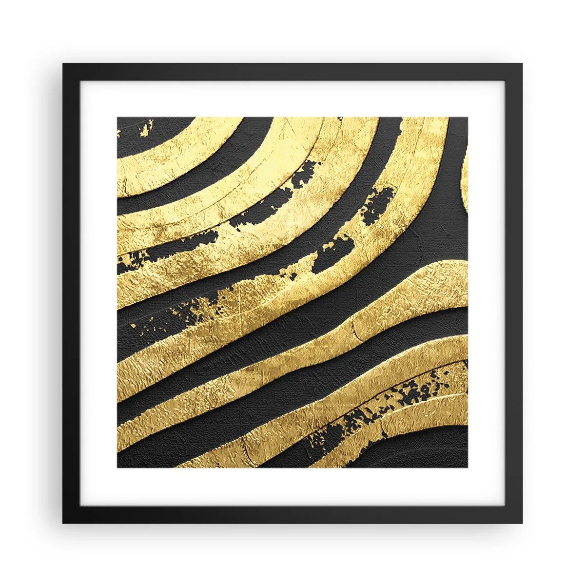 Poster in einem schwarzem Rahmen - Alles fließt - 40x40 cm