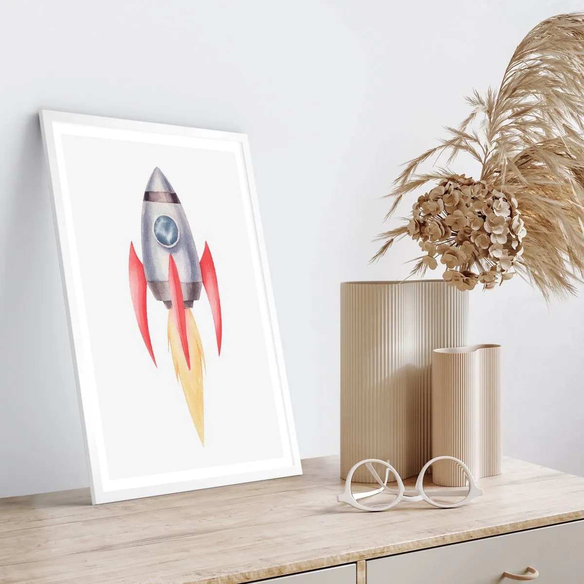 Poster in einem weißen Rahmen - Höher, schneller, weiter - 40x50 cm