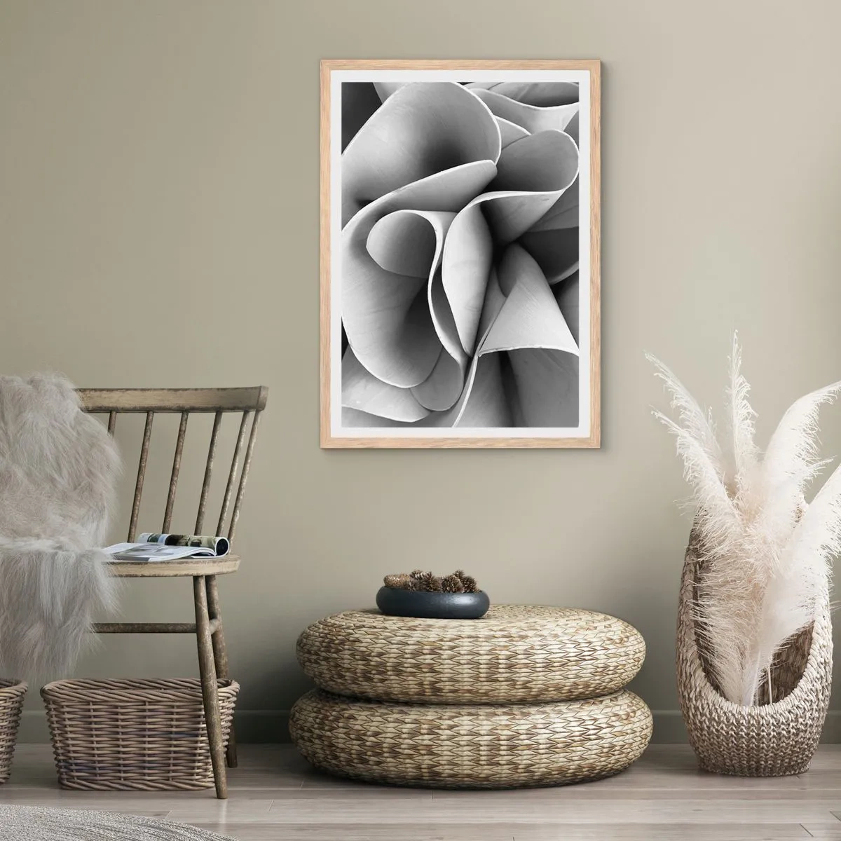 Poster in einem Rahmen aus heller Eiche - Es passiert im Weltraum - 30x40 cm