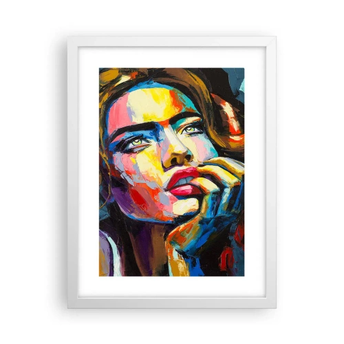 Poster in einem weißen Rahmen - Träume fliegen am Himmel wie Vögel - 30x40 cm