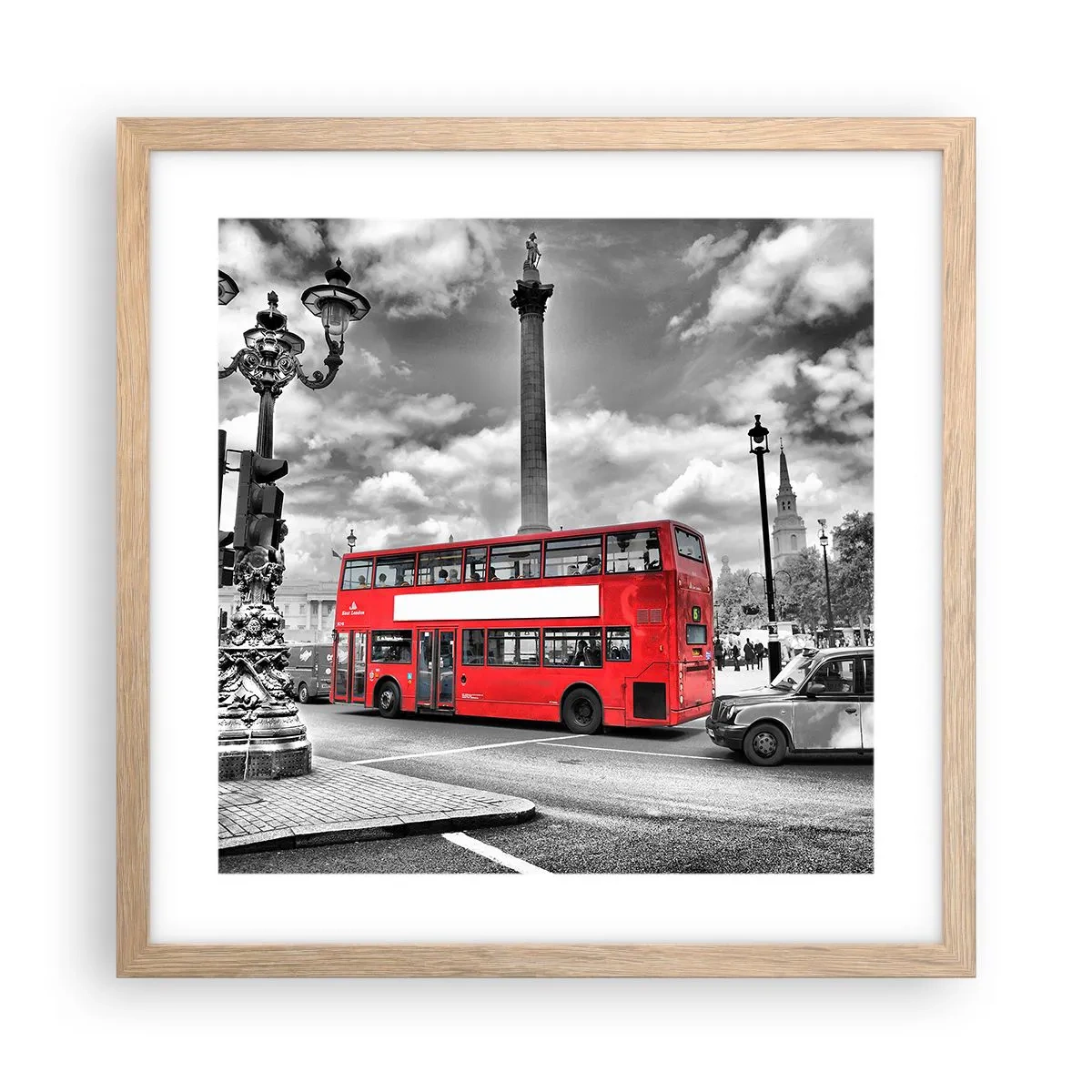 Poster in einem Rahmen aus heller Eiche - Der wahre Blutkreislauf der Stadt - 40x40 cm