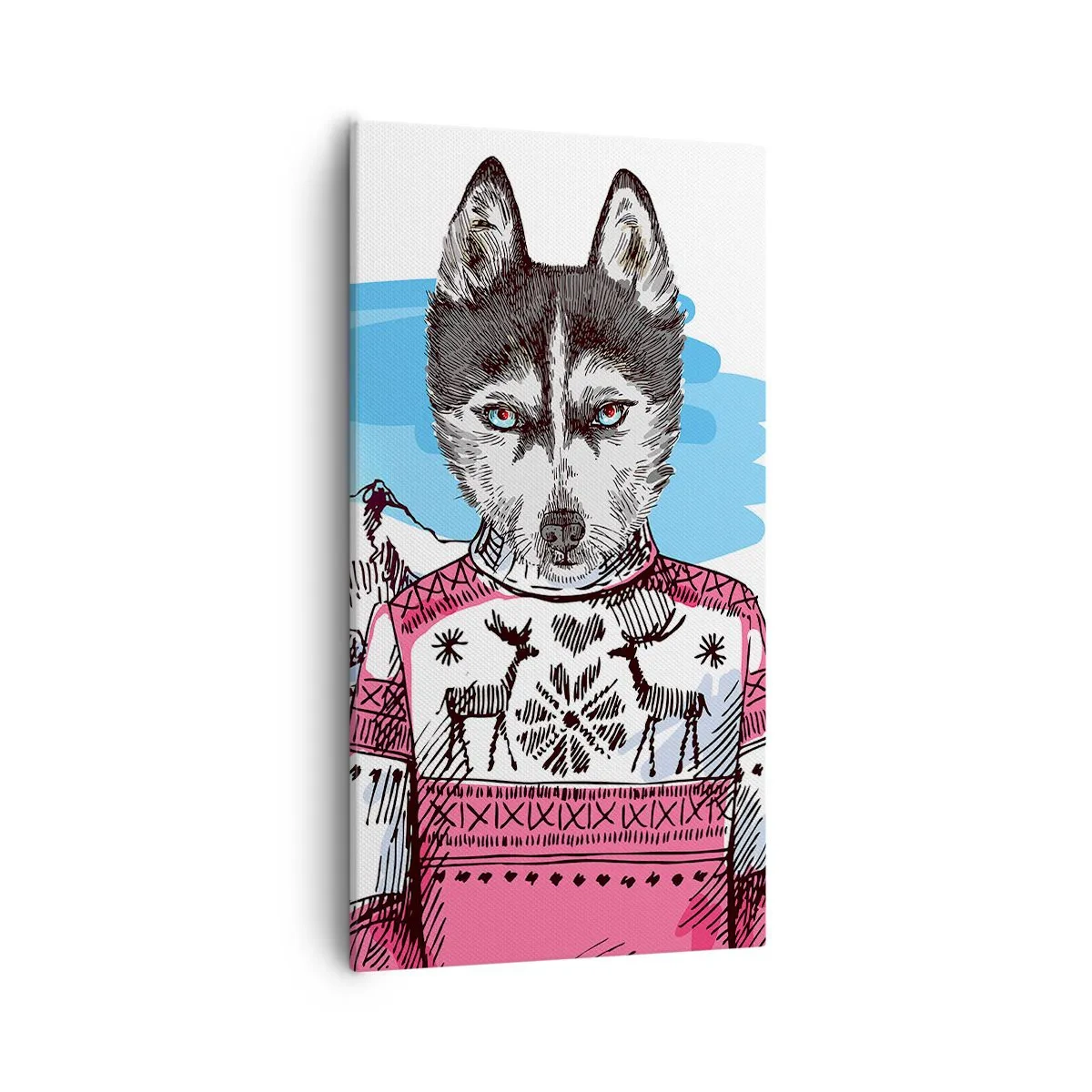 Bild auf Leinwand - Leinwandbild - Ein Wolf in Schafwolle - 55x100 cm