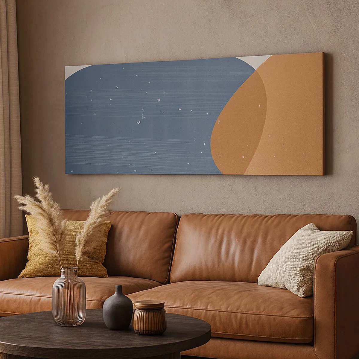 Bild auf Leinwand - Leinwandbild - Ovale und Einflüsse - 100x40 cm
