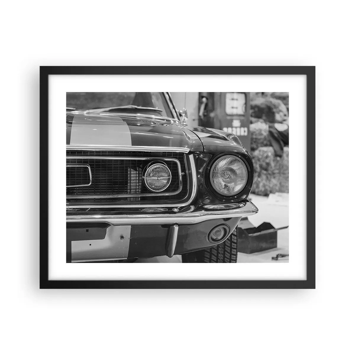 Poster in einem schwarzem Rahmen - Wilder Ritt - 50x40 cm