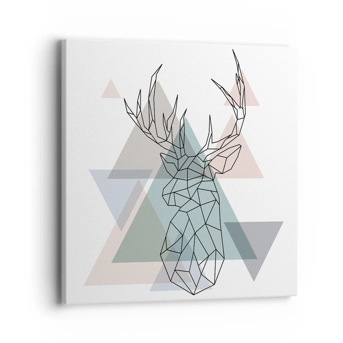 Bild auf Leinwand - Leinwandbild - In einem geometrischen Wald - 40x40 cm