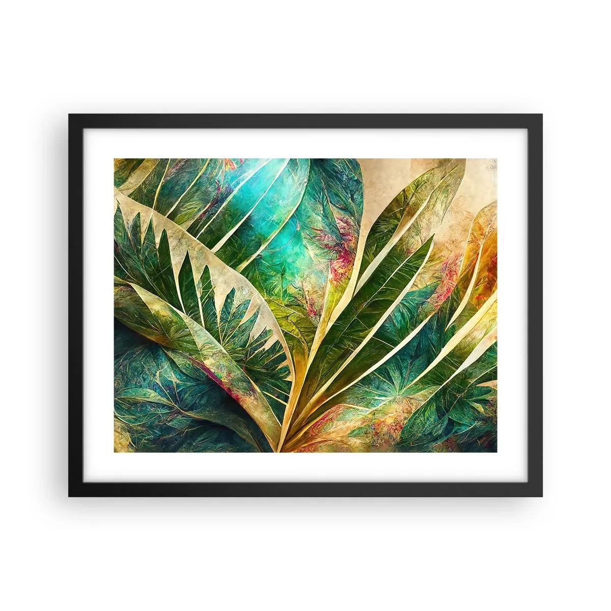 Poster in einem schwarzem Rahmen - Farben der Tropen - 50x40 cm