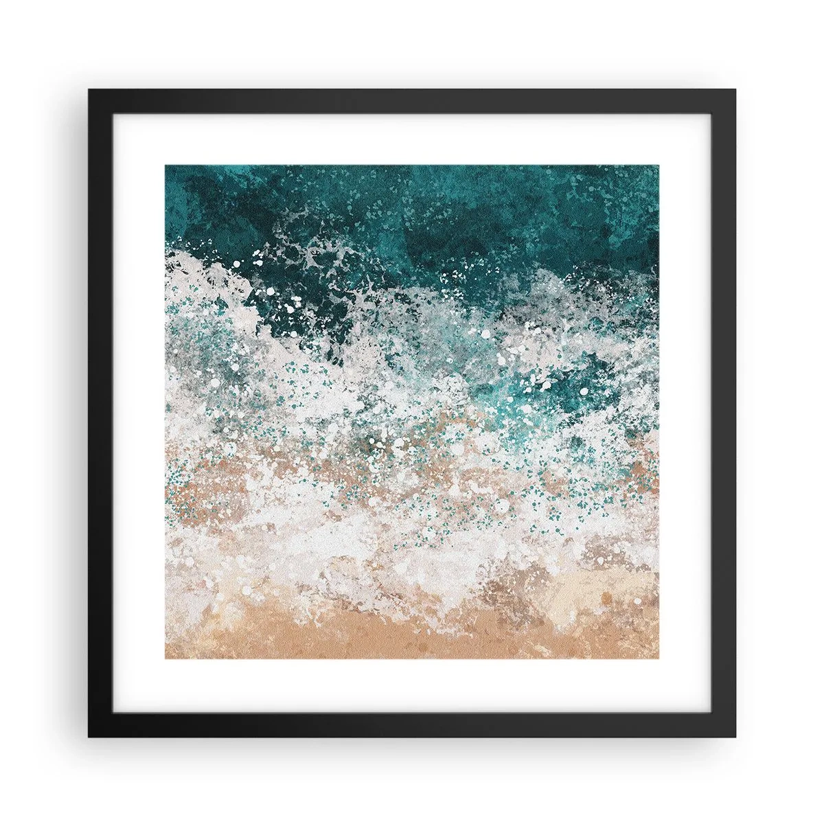 Poster in einem schwarzem Rahmen - Meeresgeschichten - 40x40 cm