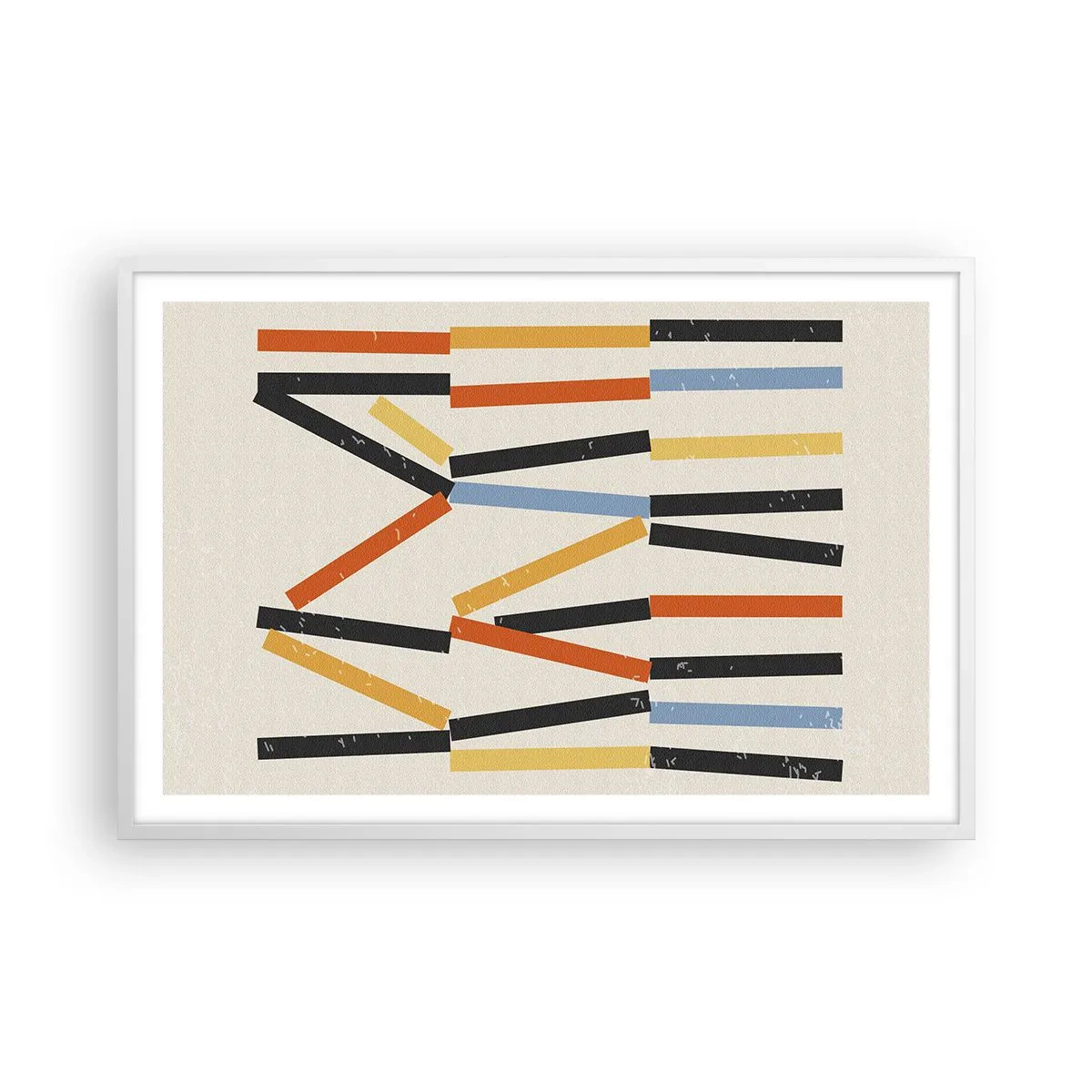 Poster in einem weißen Rahmen - Komposition auf der Ebene - 91x61 cm