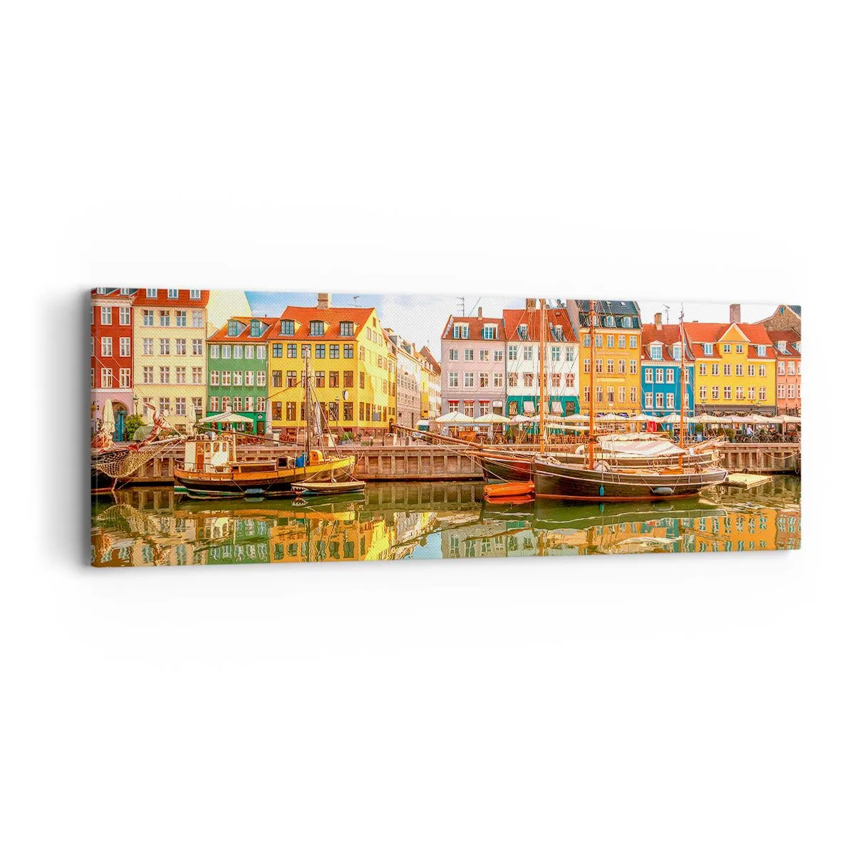 Bild auf Leinwand - Leinwandbild - Glatt wie ein Spiegel über dem Wasser - 90x30 cm