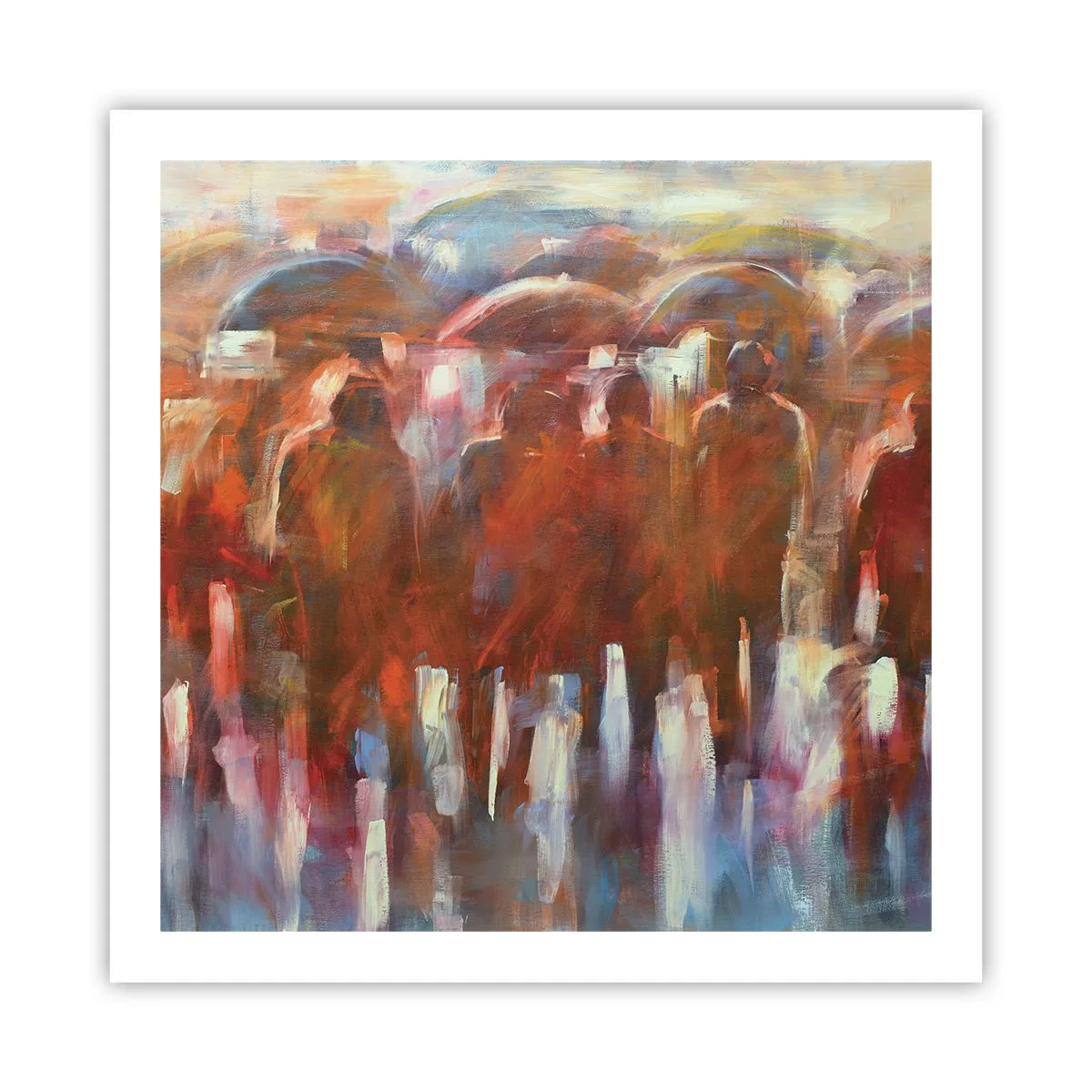 Poster - Auch bei Regen und Nebel - 60x60 cm