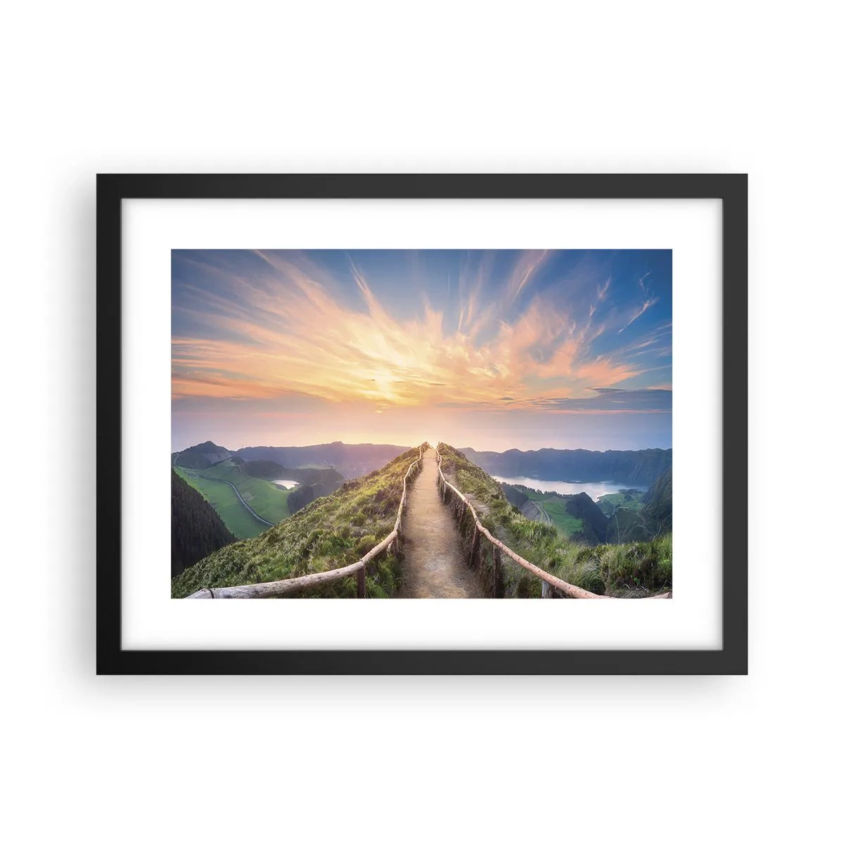 Poster in einem schwarzem Rahmen - Nah am Himmel - 40x30 cm