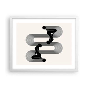 Poster in einem weißen Rahmen - Sinnliche Symmetrie - 50x40 cm