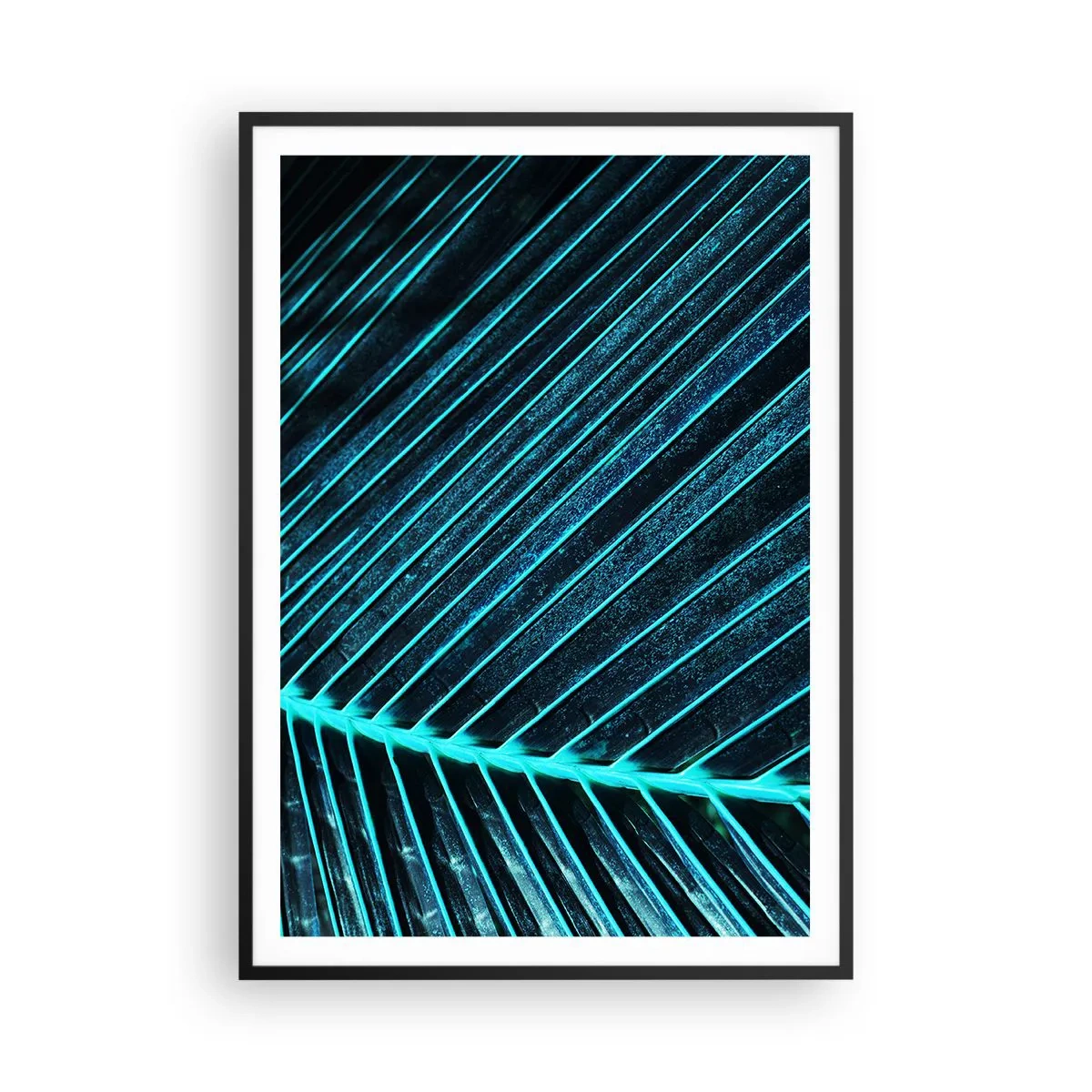 Poster in einem schwarzem Rahmen - Grüne Textur - 70x100 cm