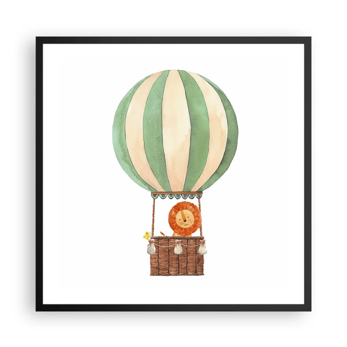 Poster in einem schwarzem Rahmen - Leons Reisen - 60x60 cm