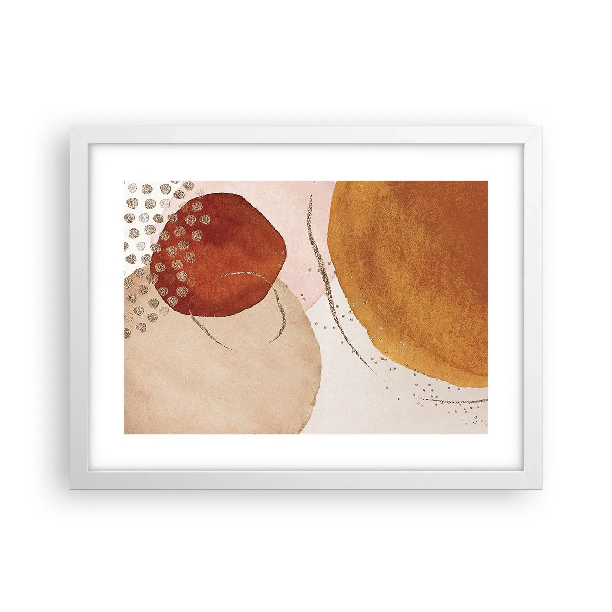 Poster in einem weißen Rahmen - Rundheit und Bewegung - 40x30 cm