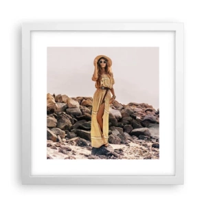 Poster in einem weißen Rahmen - Die Magie der Steine - 30x30 cm