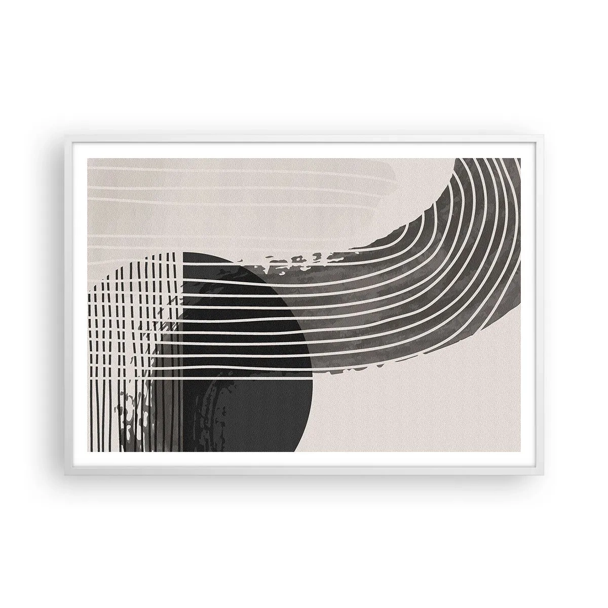 Poster in einem weißen Rahmen - Hin und zurück - 100x70 cm