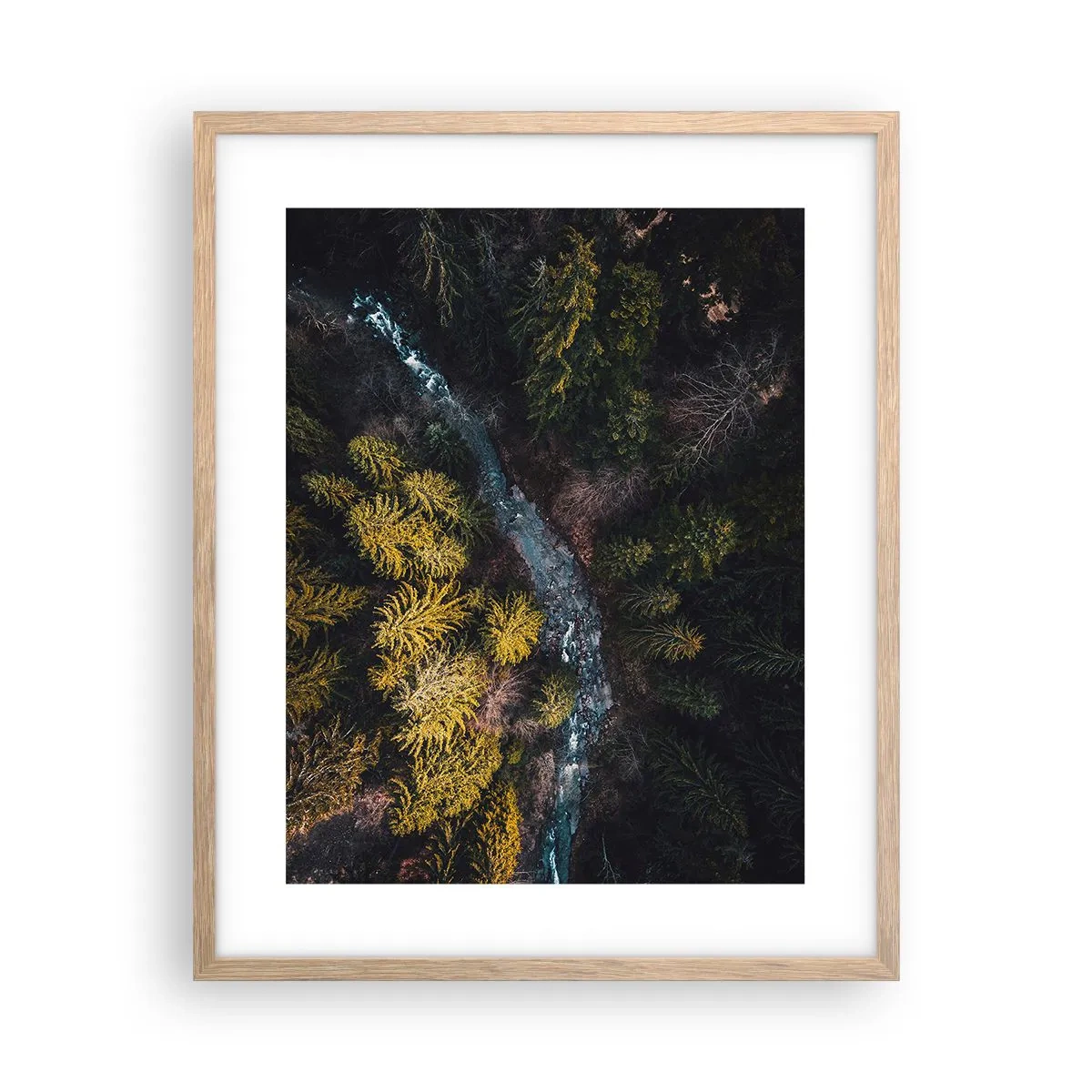 Poster in einem Rahmen aus heller Eiche - Schnell und immer schneller - 40x50 cm