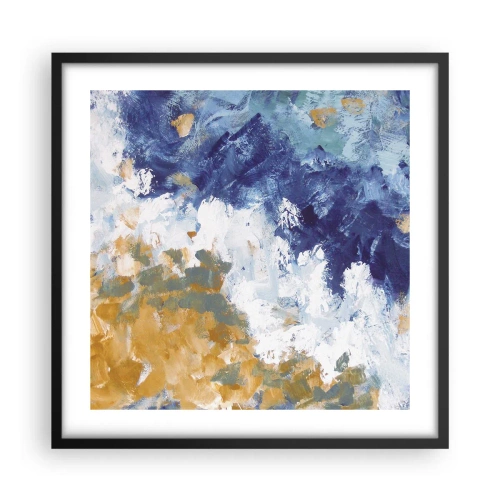 Poster in einem schwarzem Rahmen - Tanz der Naturelemente - 50x50 cm