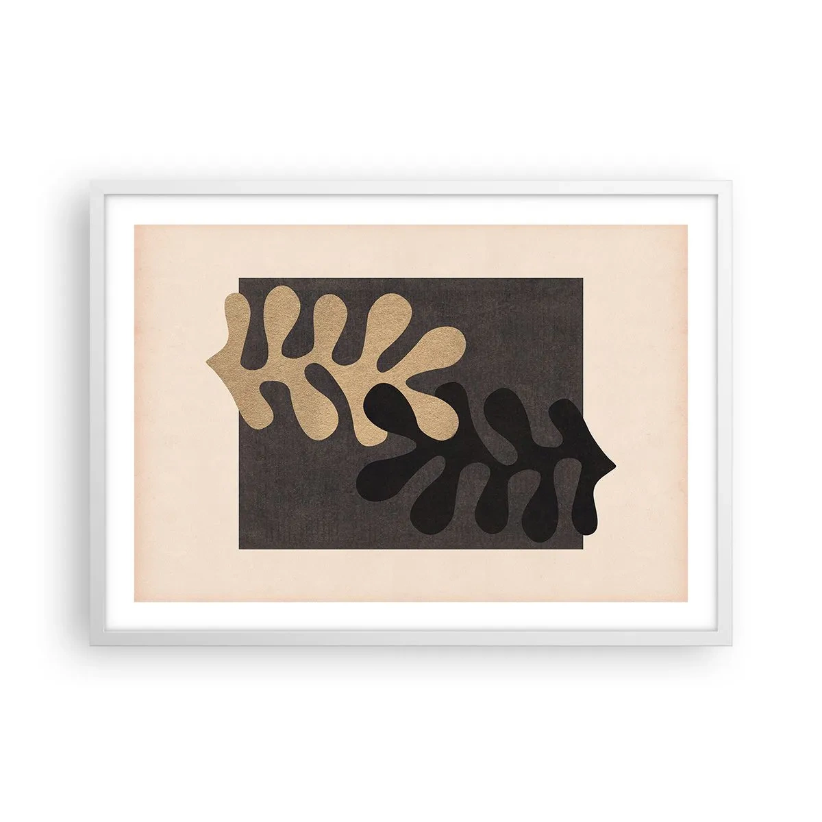 Poster in einem weißen Rahmen - Abwesenheit und Ergänzung - 70x50 cm