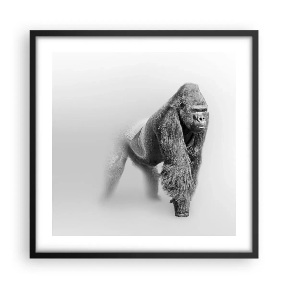 Poster in einem schwarzem Rahmen - Zuversichtlich in seiner Stärke - 50x50 cm